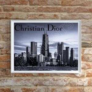 Christian Dior Cityscape 24" x 18" Art Print- Luxury, Wall Decor, Dior